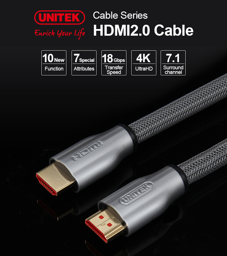 Unitek HDMI Cable - Quality Visuals and Sound